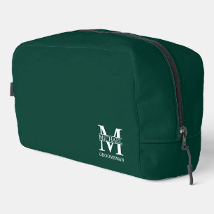 Trousse De Toilette Nom et monogramme du Groomsman personnalisé