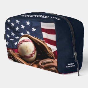 Trousse De Toilette Nom et texte personnalisés Baseball américain