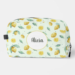 Trousse De Toilette Nom personnalisé citrons aquarelle