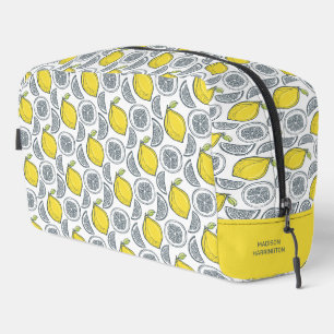 Trousse De Toilette Nom personnalisé Motif citron