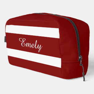Trousse De Toilette Nom rouge moderne