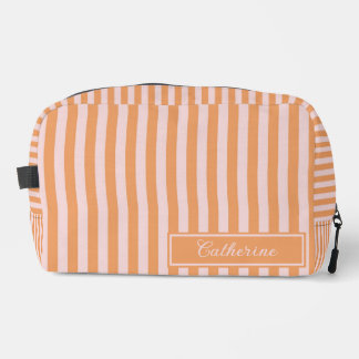 Trousse De Toilette Orange & Pink Stripes Abstract Retro Pretty