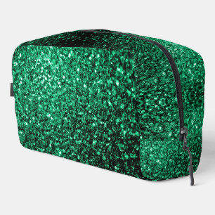 Trousse De Toilette Paillettes de fausse brillance verte émeraude