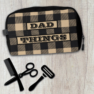 Trousse De Toilette Papa, les choses Plaid Motif Toilette Hommes