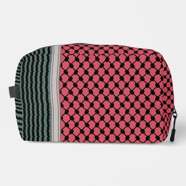 Trousse De Toilette Pastèque palestinienne Hatta Keffiyeh Kufiya Folk (Recto)