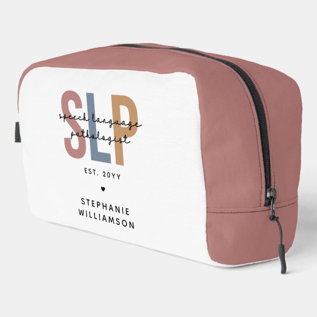 Trousse De Toilette Pathologiste du langage SLP personnalisé (Coin droit)