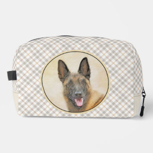 Trousse De Toilette Peinture artistique du berger belge Malinois acajo