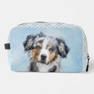 Trousse De Toilette Peinture Berger Américain Miniature Chien MAS Art
