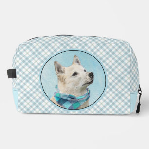 Trousse De Toilette Peinture de Buhund norvégien Blé Original Art Cani