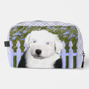 Trousse De Toilette Peinture de chiot Old English Sheepdog Art de chie