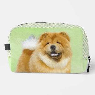 Trousse De Toilette Peinture de Chow Chow Rouge Rustique Mignonne Art 