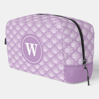 Trousse De Toilette Personalized Monogram Elegant Flowers in Purple