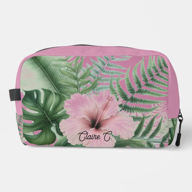 Trousse De Toilette Pouch d'accessoires pour fleurs d'hibiscus tropica (Recto)