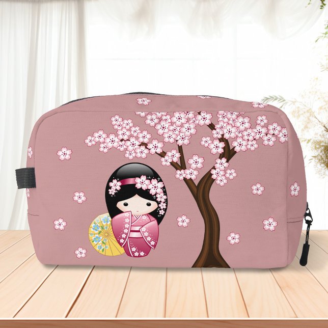 Trousse De Toilette Poupée Kokeshi Printemps - Cute Japonaise Geisha R (Créateur téléchargé)