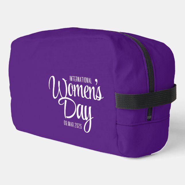 Trousse De Toilette Purple Script Journée internationale de la femme 8 (Coin gauche)