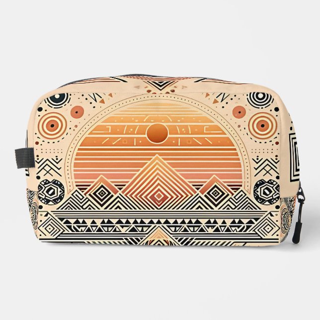 Trousse De Toilette Pyramide du lever du soleil géométrique (Recto)