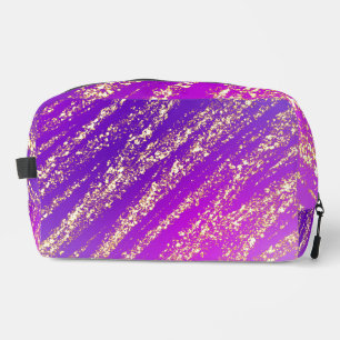 Trousse De Toilette Rayures de gloire d'or violet