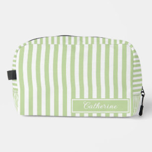 Trousse De Toilette Rayures Vertes Abstrait Rétro Joli & Tendances
