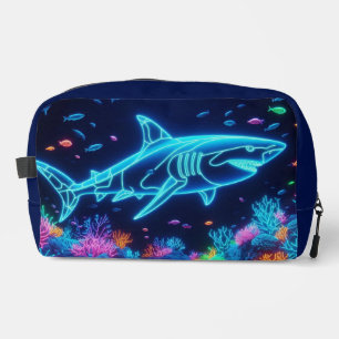 Trousse De Toilette requin néon coloré du littoral/de la plage