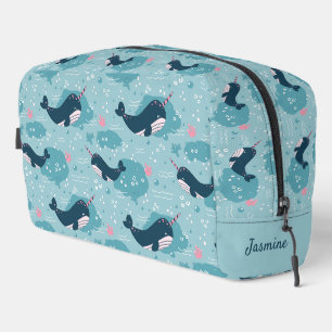 Trousse De Toilette Retour À L'École - Cute Narwhal Personnalisé