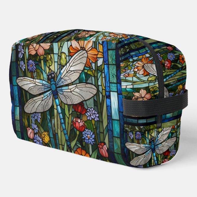 Trousse De Toilette Retro Dragonfly art peinture botanique boho (Coin gauche)
