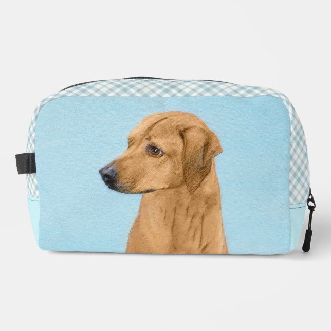 Trousse De Toilette Rhodesian Ridgeback Peinture Red Wheaten Chien Art (Recto)
