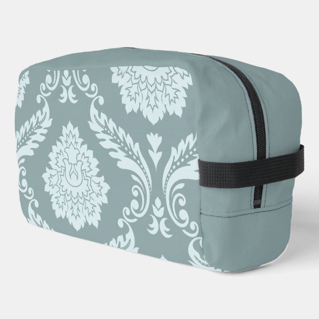 Trousse De Toilette Rococo Damask Art I Duck Egg Blue+Teal (Coin gauche)