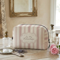 Rose Vintage et Crème Rayée Campagne Française