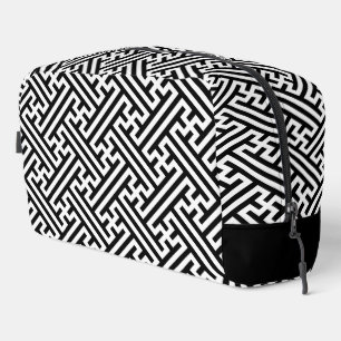 Trousse De Toilette Sayagata motif, japonais, noir et blanc