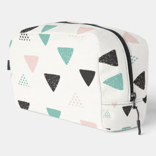 Trousse De Toilette Scandinave Black Green Pink Motif Abstrait