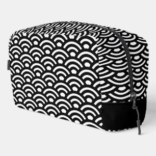 Trousse De Toilette Seigaiha, Vagues, Japonais, Noir et Blanc