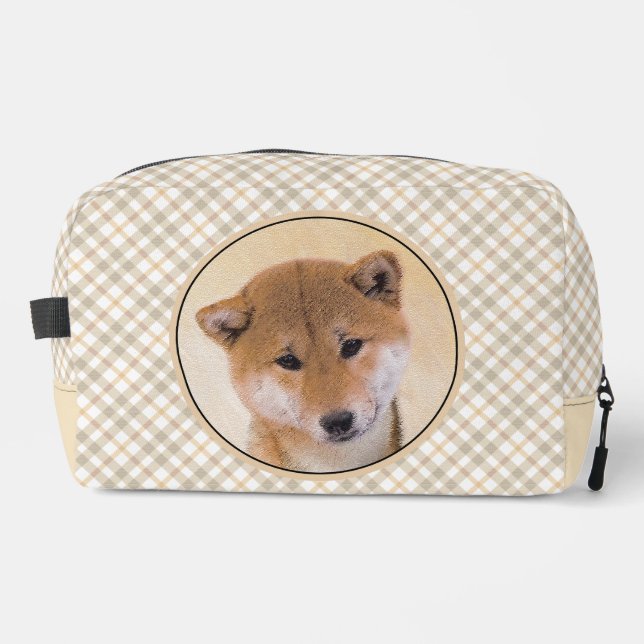 Trousse De Toilette Shiba Inu Peinture Rouge mignonne Original Animal  (Recto)
