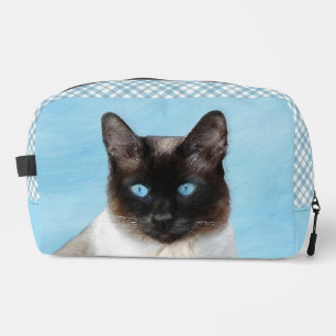 Trousse De Toilette Siamese Chat Portrait Peinture Cute Art Original