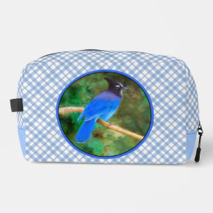 Trousse De Toilette Steller's Jay Painting Original Wild Bird Art