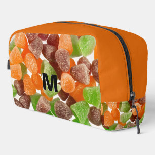 Trousse De Toilette Sucre de gomme rouge orange saupoudré Monogramme