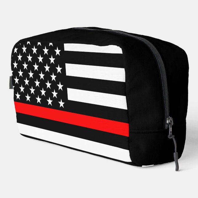 Trousse De Toilette Symbolic mince Red Line American Flag graphique su (Coin droit)