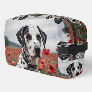 Trousse De Toilette **"Taches de joie : dalmatien dans un champ de coq
