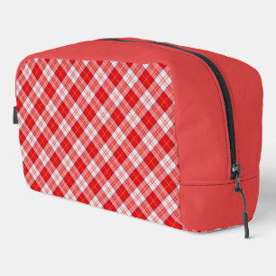 Trousse De Toilette Tartan Plaid Écossais du Clan Rouge Menzies