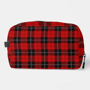 Trousse De Toilette Tartan Rouge Et Noir Écossais