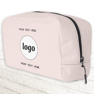 Trousse De Toilette Texte de logo Entreprise Promotion Marque Rose Blu