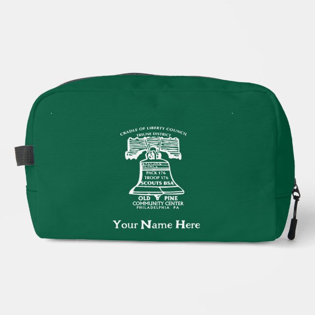 Trousse De Toilette Toiletry Bag - Forest Green (Personalized) (Recto)