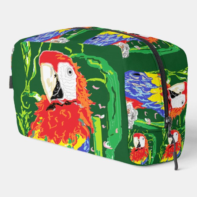 Trousse De Toilette Toiletry Bag : Friendly  Parrots (Coin droit)