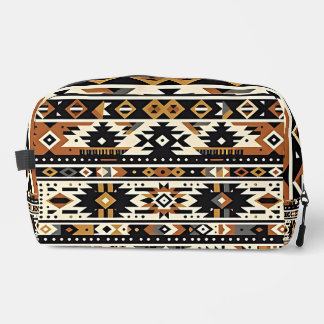 Trousse De Toilette Tribal géométrique ton terrestre