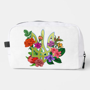 Trousse De Toilette trident tryzub de l'héraldique ukrainienne fleurs