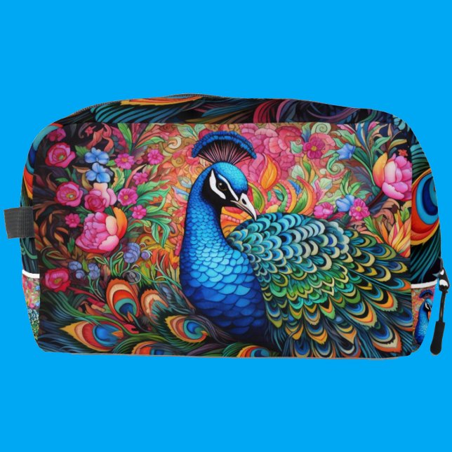 Trousse De Toilette Trousse de glissement Rainbow Peacock (Créateur téléchargé)