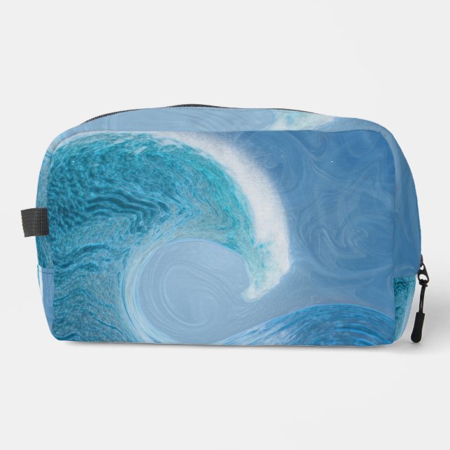 Trousse De Toilette Vague Bleue Artistique (Recto)