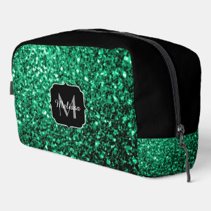 Trousse De Toilette Vert émeraude faux paillettes scintillent Monogram
