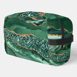 Trousse De Toilette Vert Émeraude Or Paillettes Personnalisez Votre No