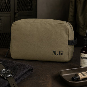 Trousse De Toilette Vert militaire de style utilitaire
