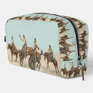Trousse De Toilette Vintage Western 4 Cowboys à cheval